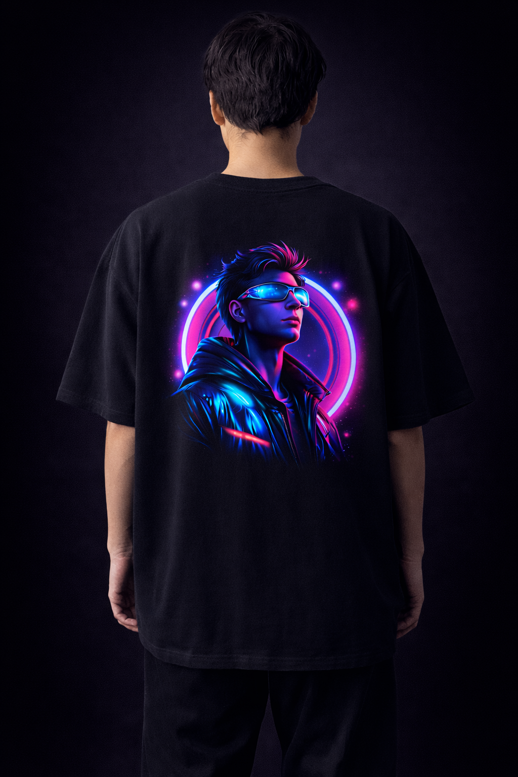 🖤 Neon Fusion VACANCY Oversized Shirt